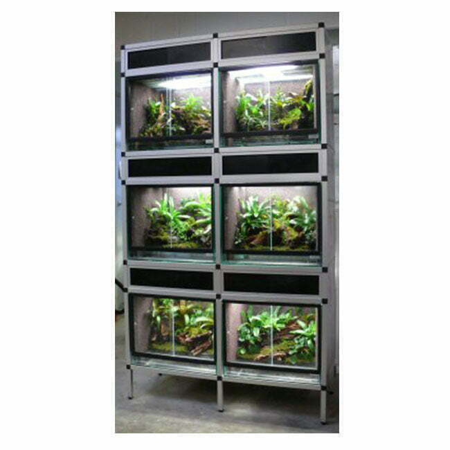 Aluminium rack for 6 dendrobaten Terrariums 50x50x50cm Dutch Rana